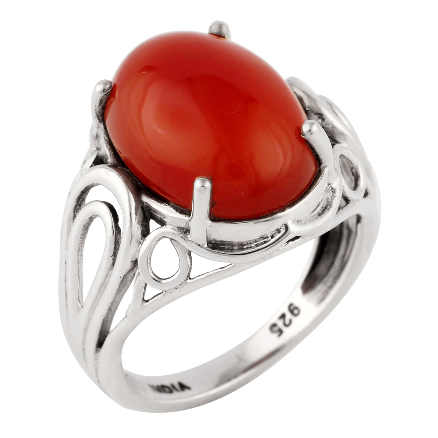 Red Onyx Gemstone Ring