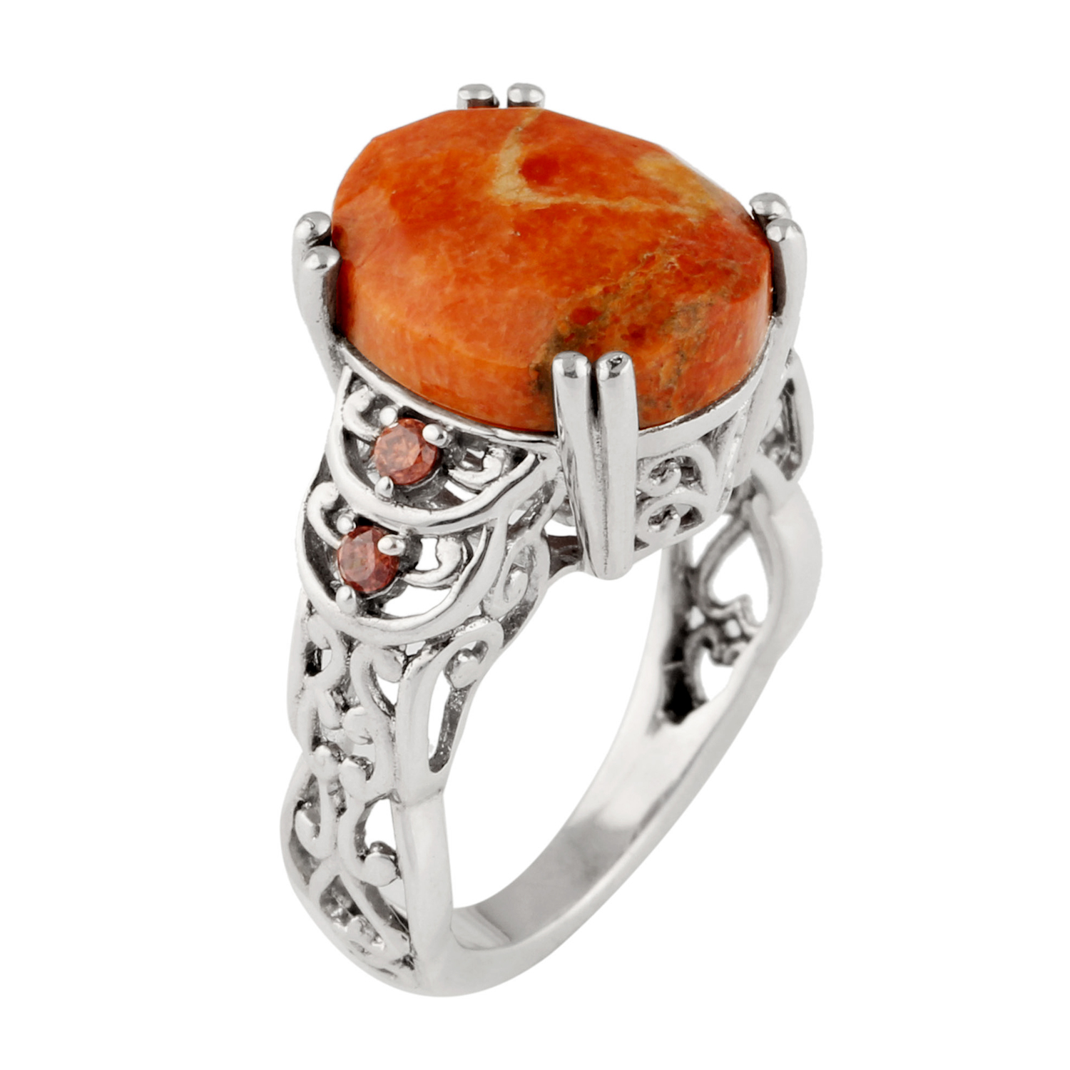 Sponge Coral Gemstone Ring