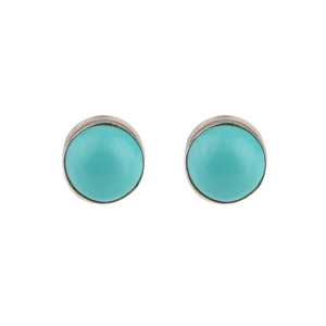 Turquoise Gemstone 925 Silver Stud Earring