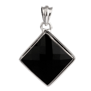 Black Onyx Gemstone 925 Silver Pendant