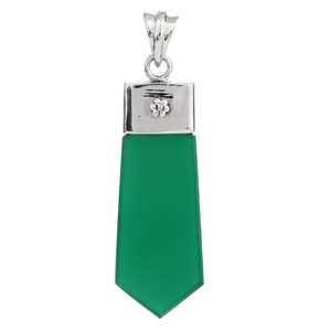 Green Onyx Gemstone 925 Silver Pendant