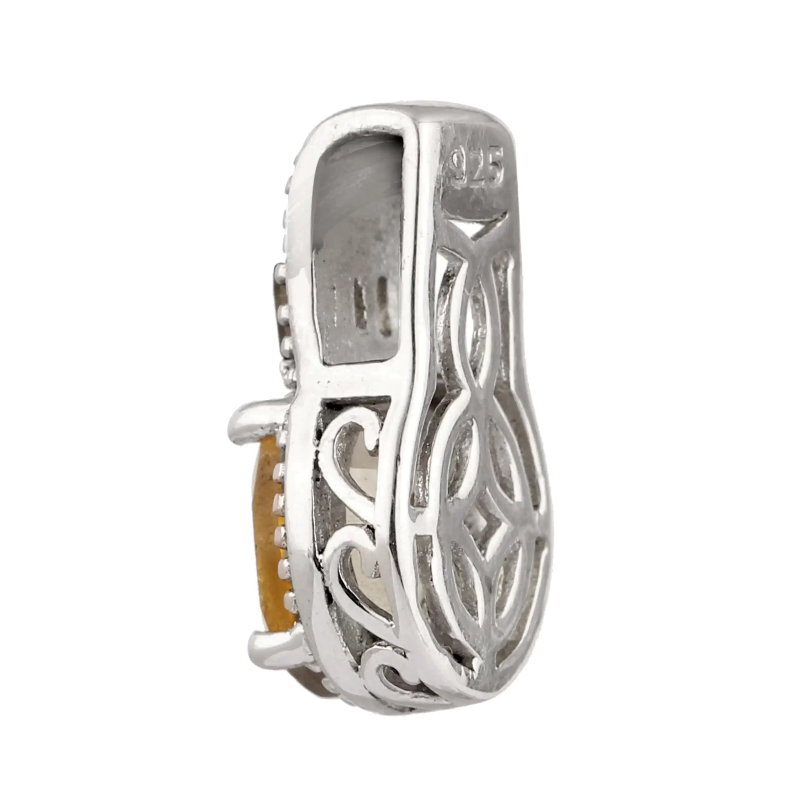KSP-001D-1 Citrine Silver Pendant