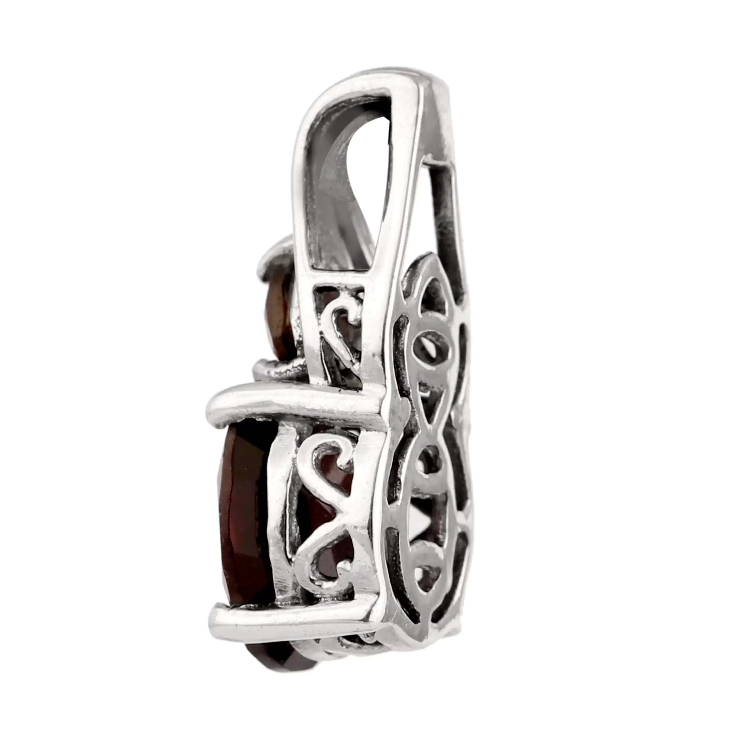 KSP-002D-1 Garnet 925 Silver Pendant
