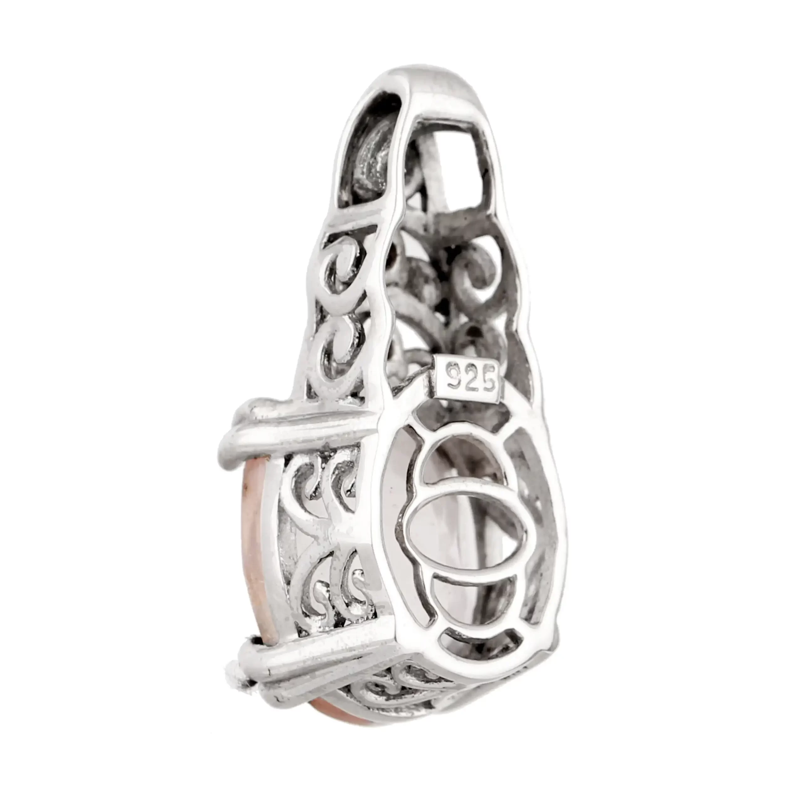 Rose Quartz 925 Silver Pendant