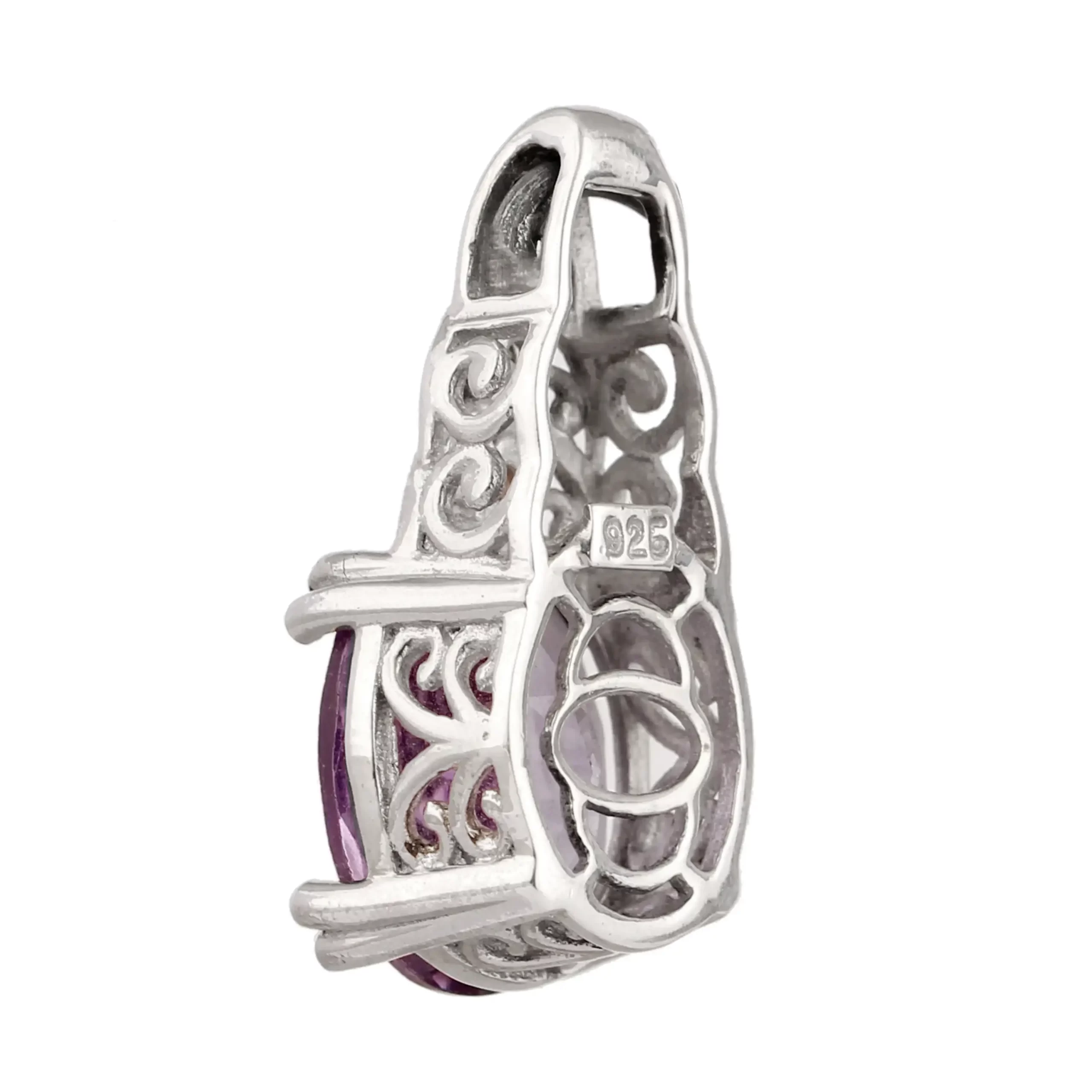 Purple Quartz 925 Silver Pendant