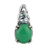 KSP-004C Green Jade 925 Silver Pendant