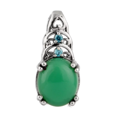 Green Jade 925 Silver Pendant