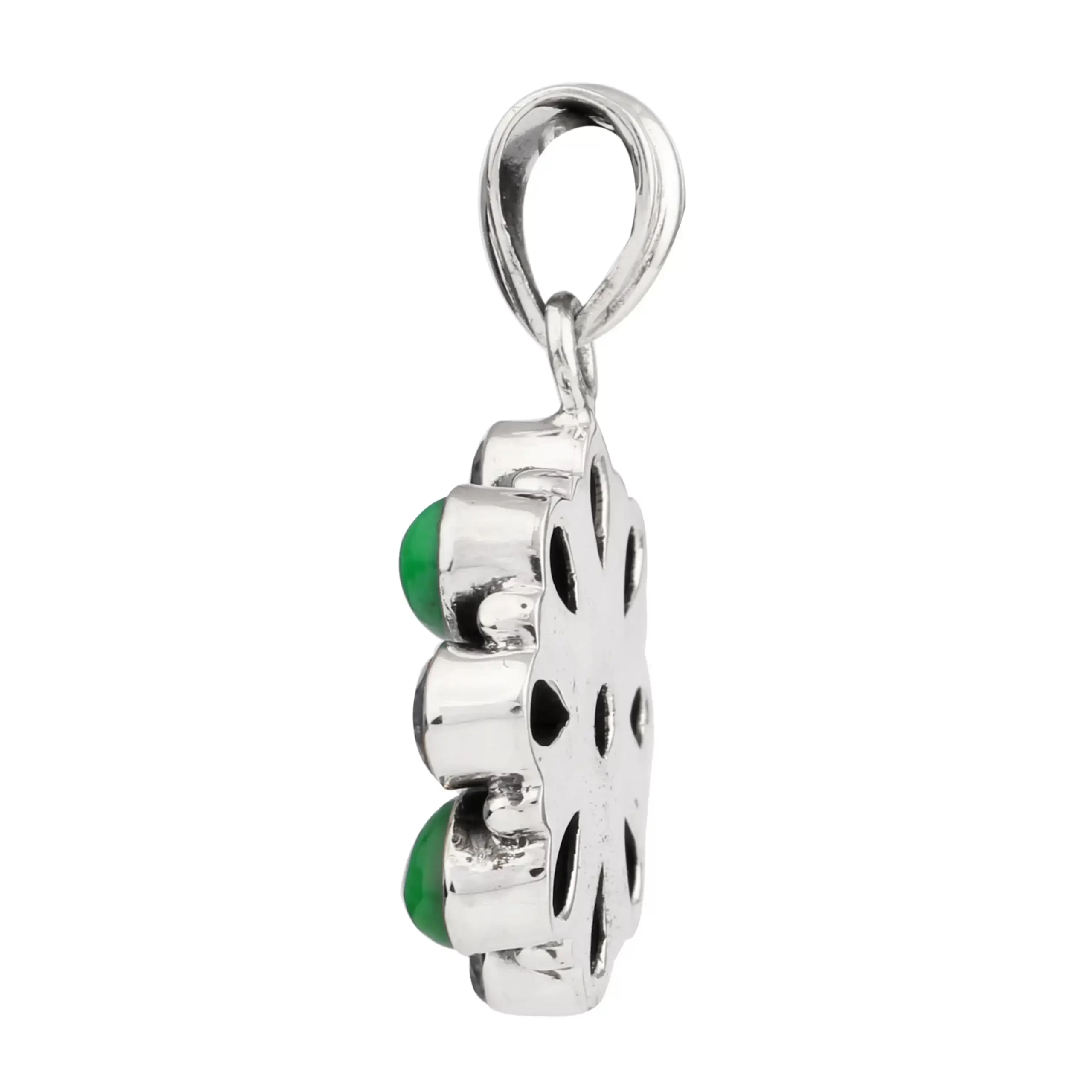 KSP-129D-1 Turquoise Onyx Silver Pendant