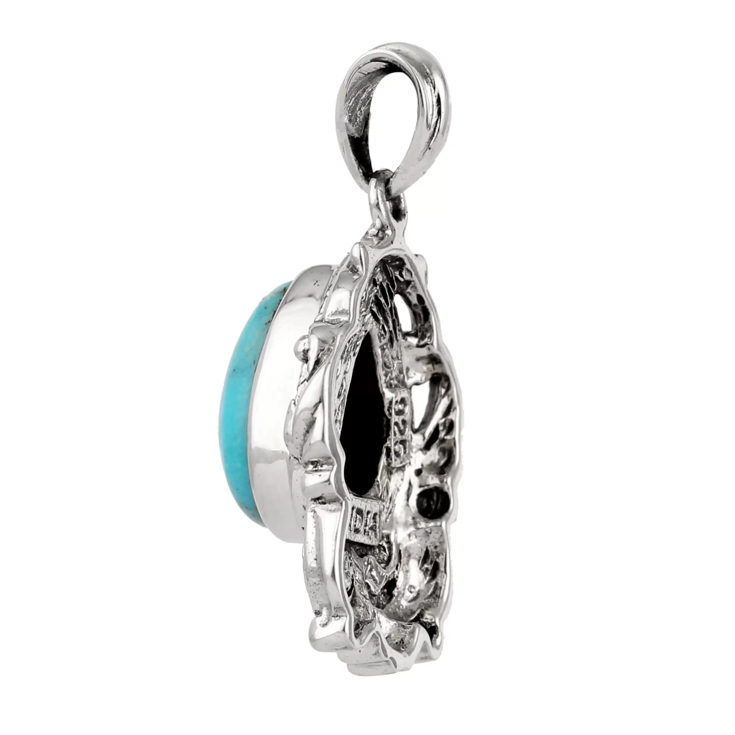 KSP-1318C-1 Turquoise 925 Silver Pendant