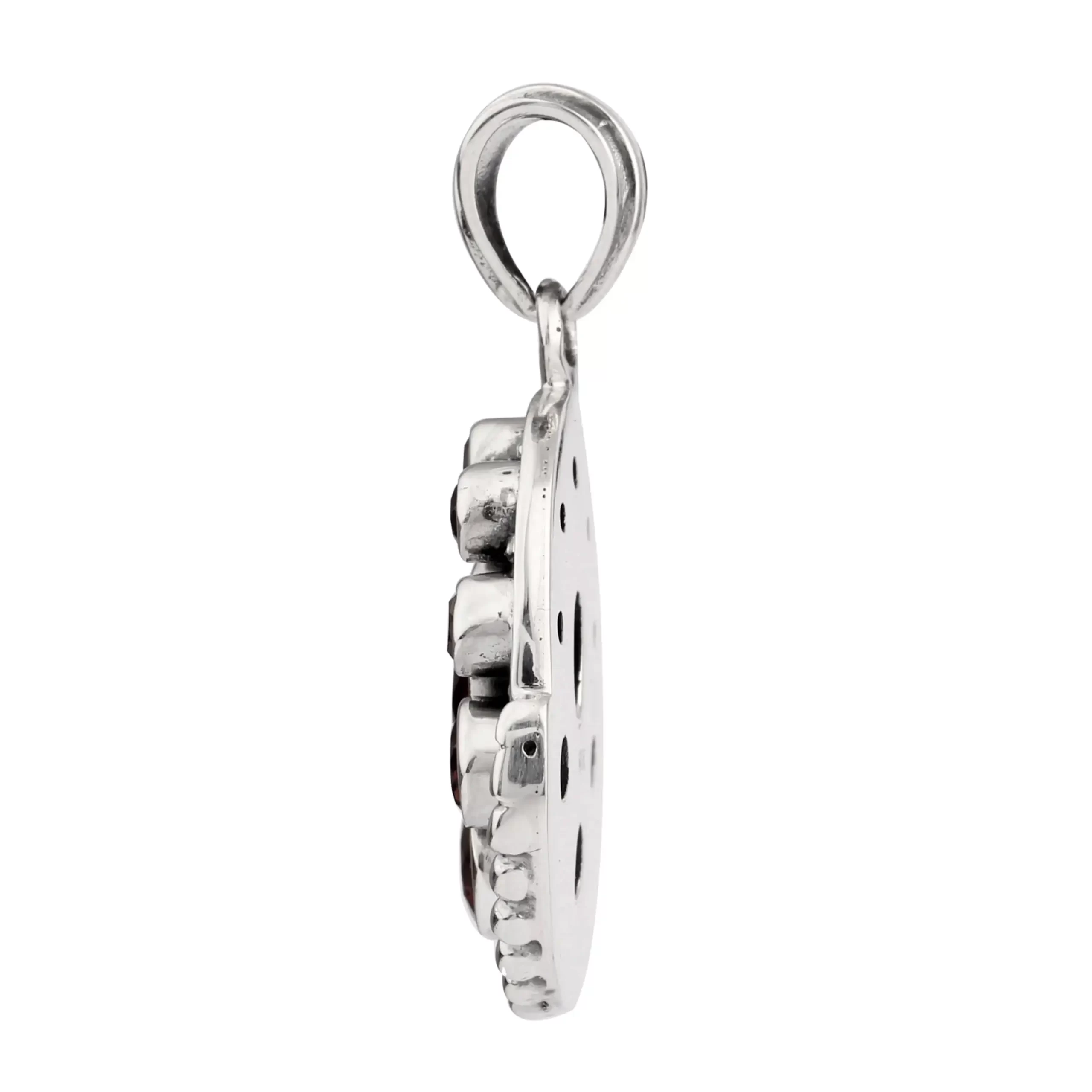 KSP-1531B-1 Garnet 925 Silver Pendant