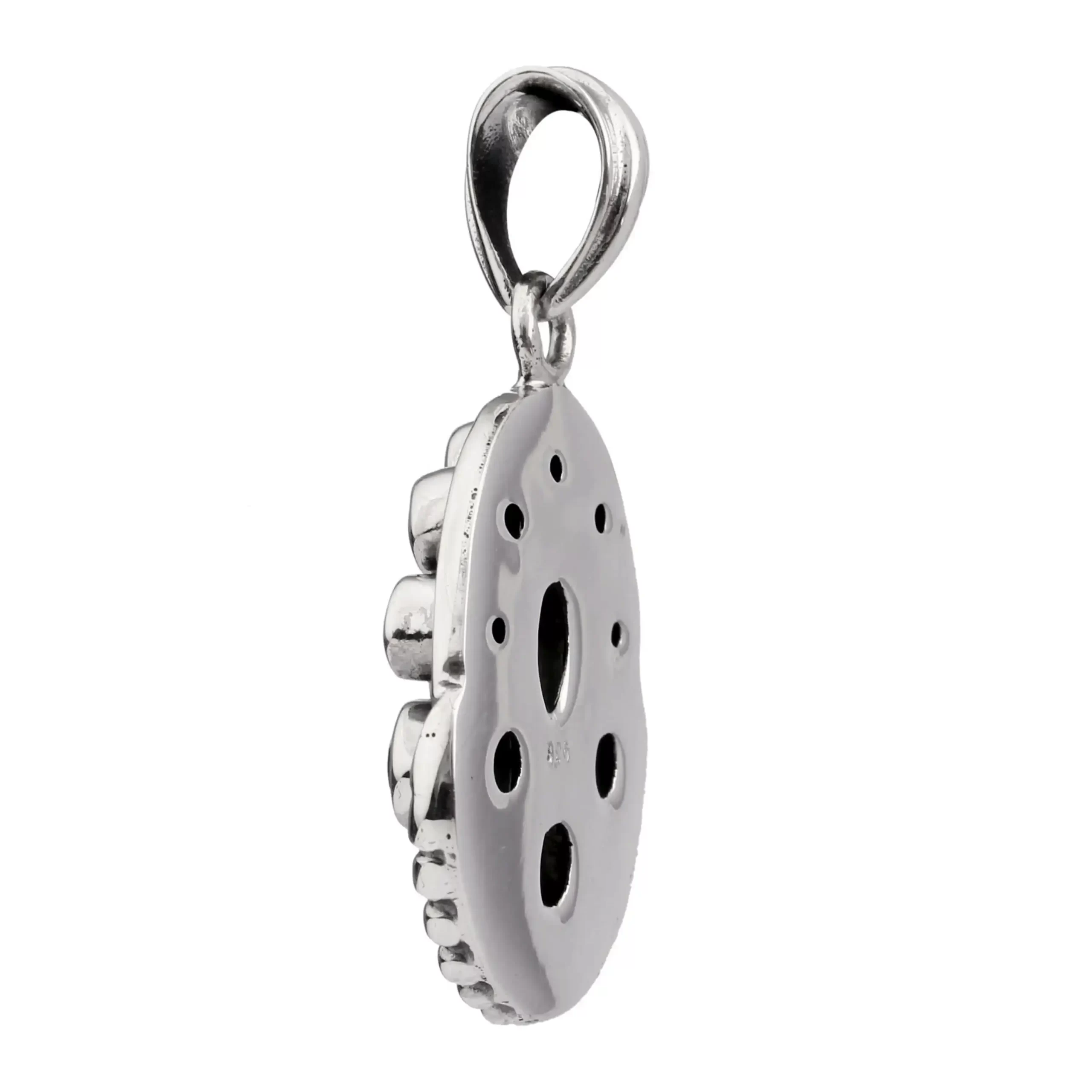 Multi Gem Silver Pendant
