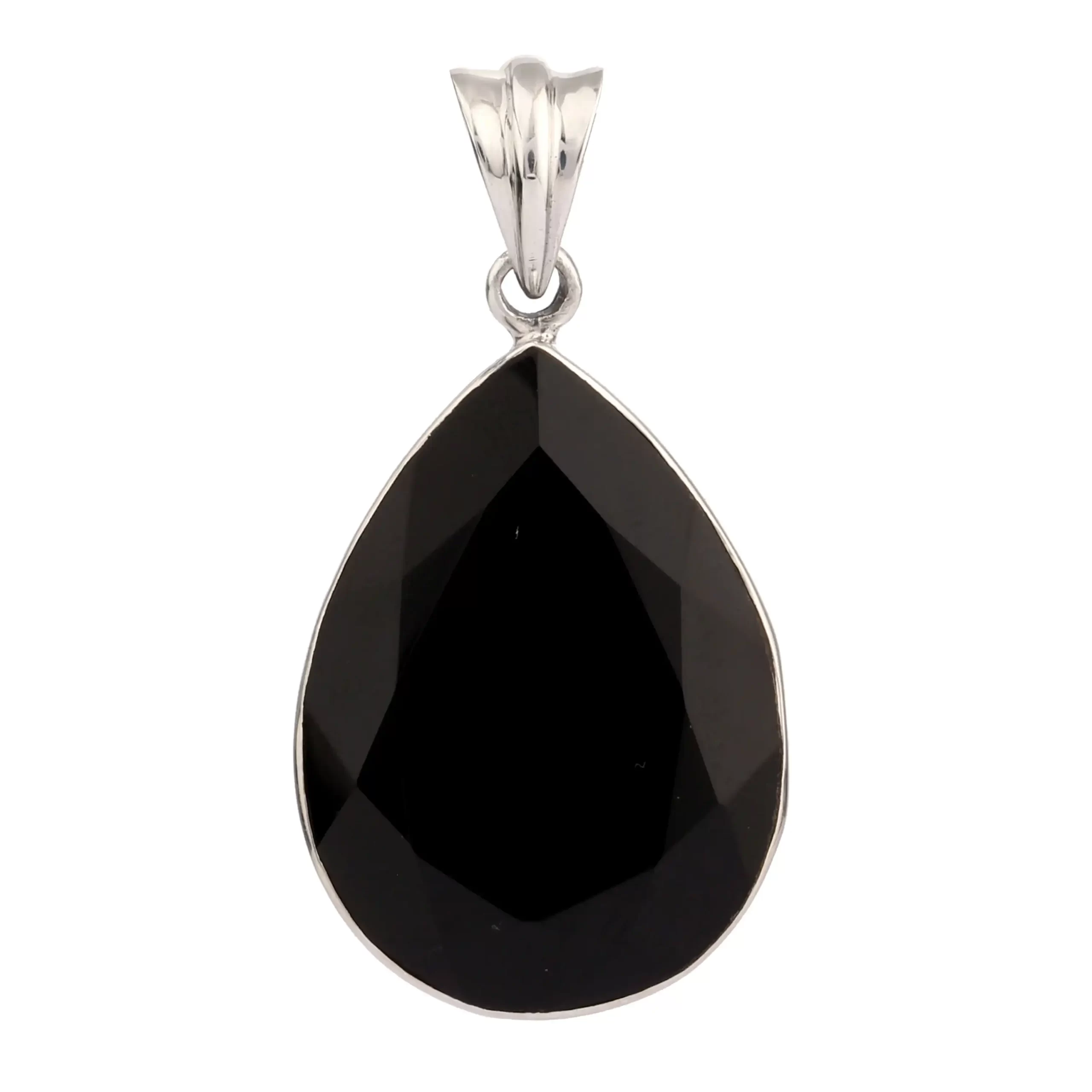 Black Onyx Silver Pendant