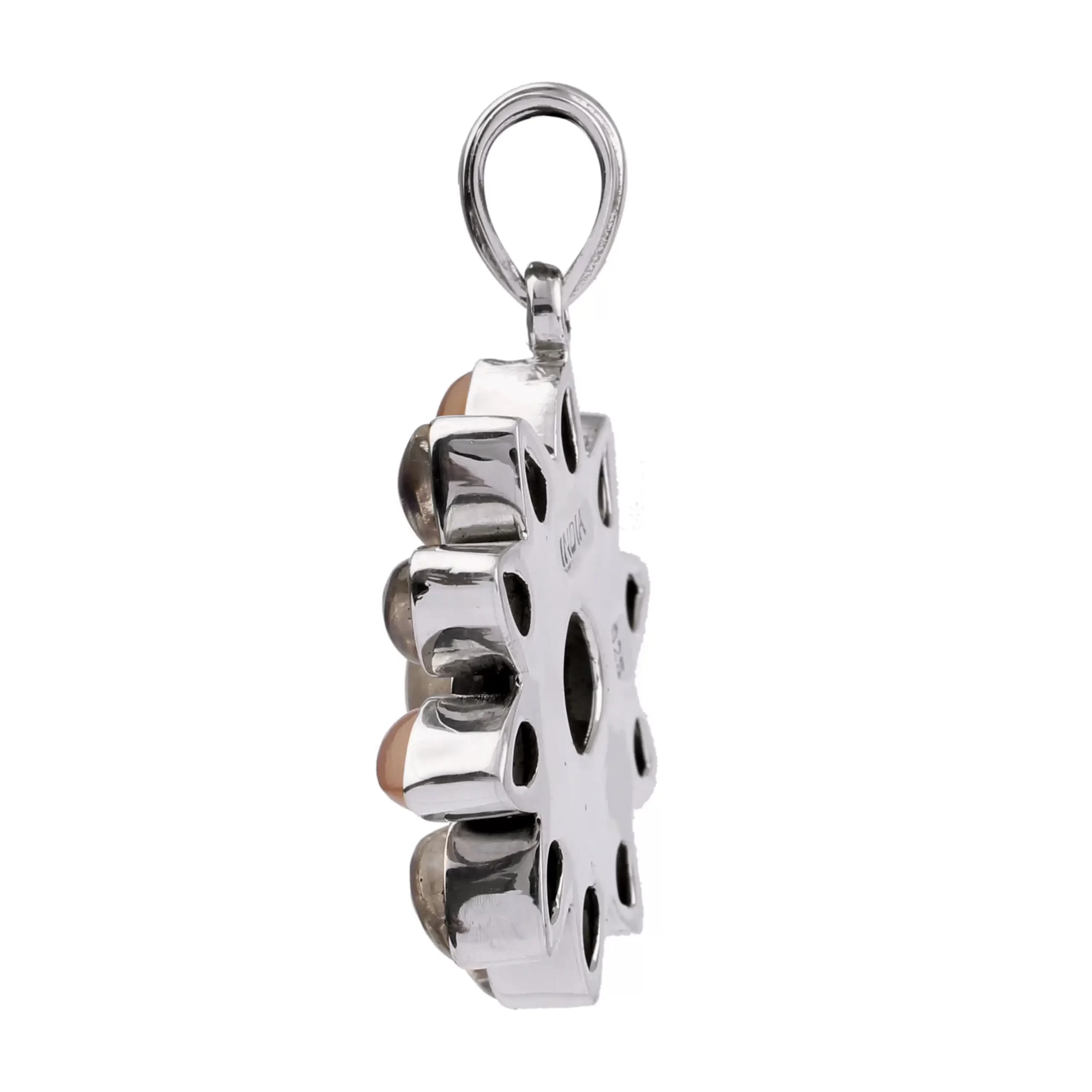 KSP-172-1 Rainbow Moonstone Silver Pendant