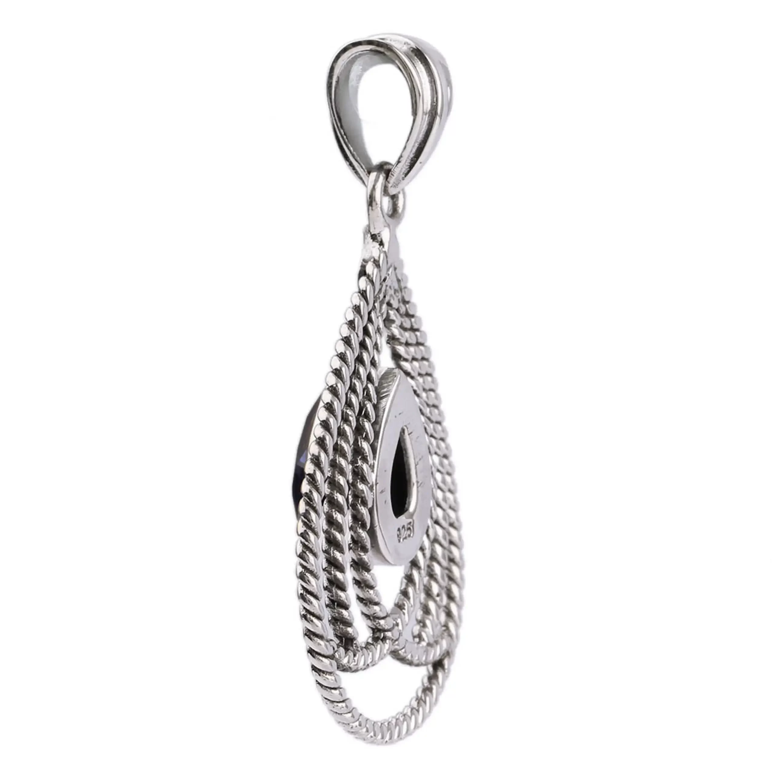 KSP-256C-1 Blue Quartz Silver Pendant