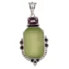 KSP-555 Prehnite, Amethyst Pendant
