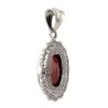 Red Corundum Silver Pendant