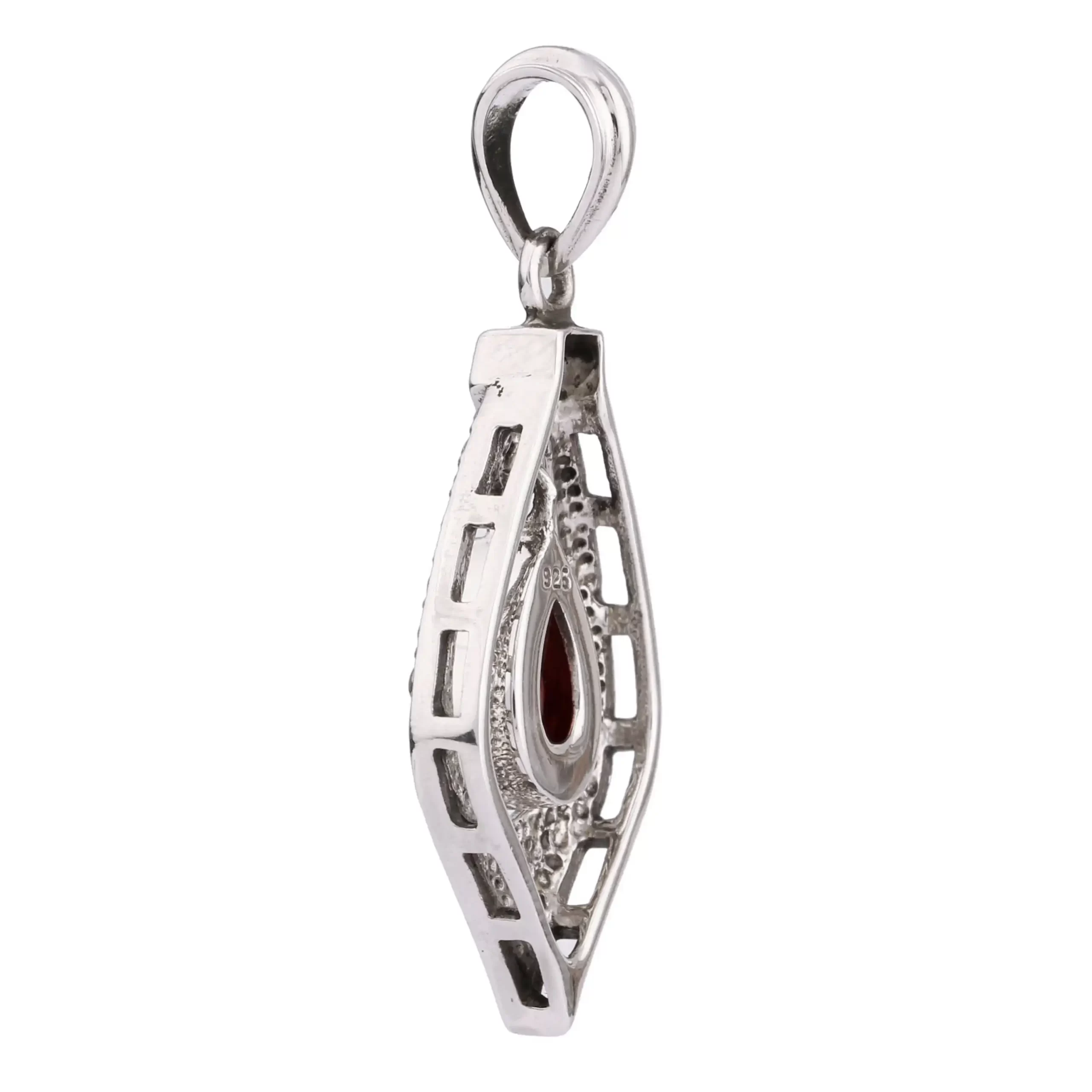 KSP-892-1 Cherry Quartz Silver Pendant