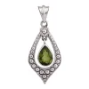 KSP-892D Olivine Quartz Silver Pendant