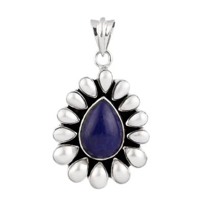 Lapis Pearl 925 Silver Pendant