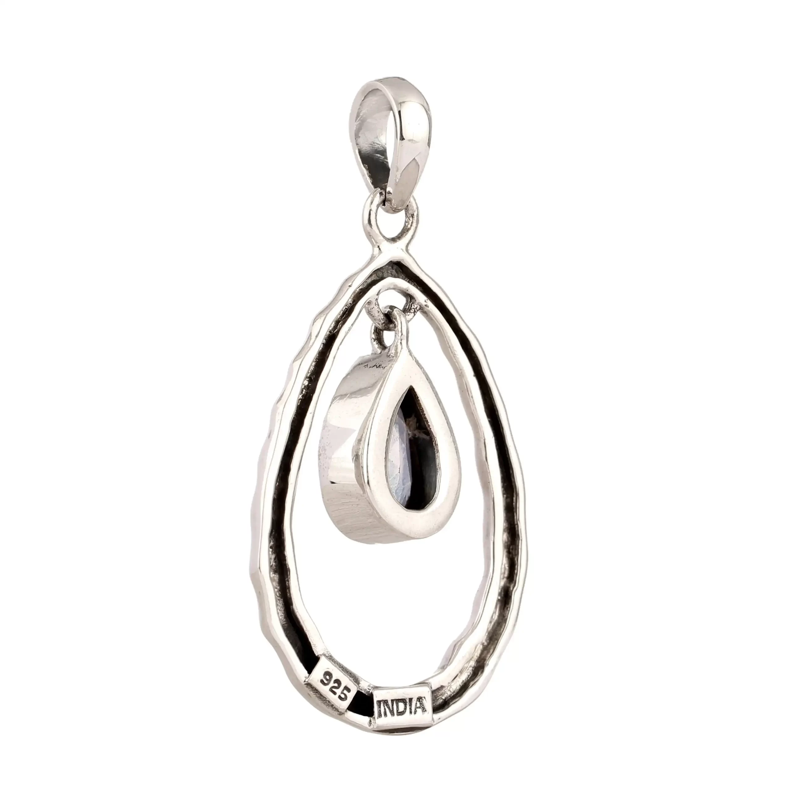 Iolite Quartz Silver Pendant