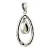 KSP-992B-1 Green Quartz Silver Pendant