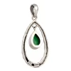 KSP-992C-1 Green Jade Silver Pendant