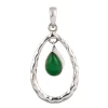 KSP-992C Green Jade Silver Pendant